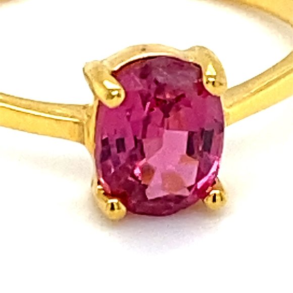 Red Spinel 1.11ct Solid 14K Yellow Gold Ring - Picture 6 of 6